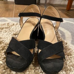 A New Day Black wedges with light wear